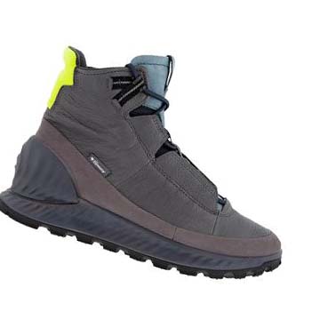 Men's Ecco Exostrike High Boots Grey / Black | Canada 438JPQ